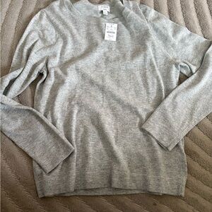 J. Crew womens Light Heather Gray Crewneck Sweater
